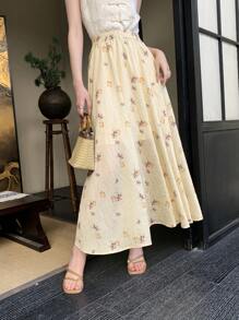 EastFlair 簡約新中式印花裙 - 彩色 - 查看 3