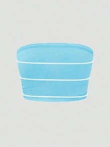 Zolique 女士純色簡約日常無肩帶上衣 - 彩色 - 查看 4