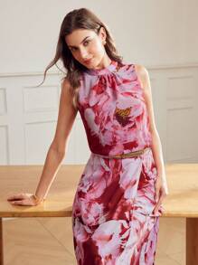 MOTF Classy CLASSY FLORAL PRINT LAYERED BLOUSE - Multicolor - View 2