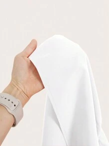 Slaydiva 假日泡泡袖V領蛋糕層寬鬆洋裝 - 白色 - 查看 6