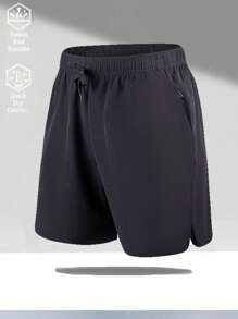 3pcs Boyfriend Style Men's Elastic Ice Silk Boxer Briefs, Summer Lightweight Casual Quick-Drying Shorts With Zipper Pocket, Plus Size