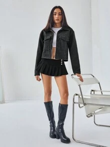 Aveloria Affinna 多功能翻領貨格風格格紋短外套