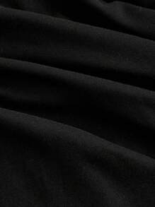 Sweetra 加大码蕾丝修身性感鱼尾吊带连衣裙长款女式服装 - 黑色 - 查看 3