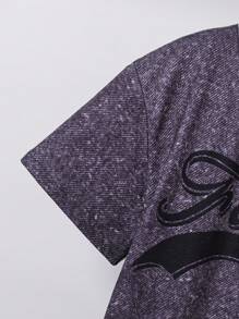 2pcs Gray Denim Jacket And Gray Denim Pants Casual Outfits, Tween Boys - Light Grey - View 6