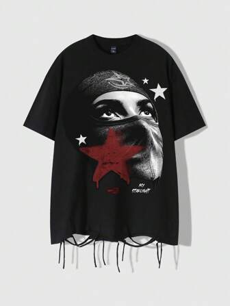 Herren zerstörtes T-Shirt, geeignet für den täglichen Gebrauch im Frühling und Sommer, Schule
