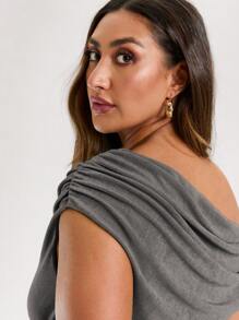 SHEIN BAE Vestido verde de talla grande para el Día de San Patricio, vestido primaveral, ropa barata de verano, vestido de primavera - Gris Oscuro - Ver 5