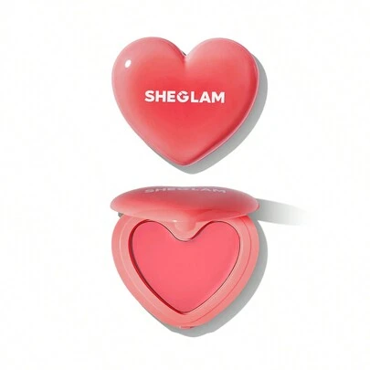 SHEGLAM Playing Cupid Cream Blush-Delight 7 色多用途粉紅色心形腮紅霜，適用於嘴唇和臉頰，高度著色，不褪色，緞面唇膏，不油膩，可混合面部彩妝 品牌 美容 化妝 化妝品 適合女性與女孩 完美搭配夏季春季 Y2K 時尚 流行 生日 母親節禮物 假期 派對準備就緒 最佳顏色