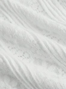 SHEIN MOD Camiseta de manga campana y hombros descubiertos de jacquard elegante, camiseta blanca, ropa vintage para mujer, camiseta de otoño, conjunto de vuelta al colegio, blusa de campo, blusa con hombros descubiertos, camiseta de mujer