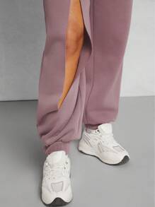 Denimoi Cut Out Sweatshirt & Jogger Pants Two Pieces Set