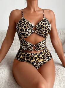 Ladies' One-Piece Swimsuit, Copyrighted - Multicolor - View 1