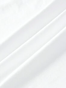 Manfinity VCAY 男士針織棉質高頻無袖街頭風寬鬆標準版背心，在春夏季節適合日常穿著 - 白色 - 查看 16