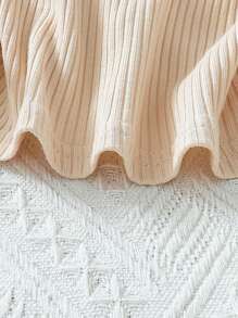 SHEIN Playful Pals Baby Girl Asymmetric Hem Tank Top And Pleated Hem Skirt Set, Elegant & Cute Infant Fashion - Multicolor - View 7