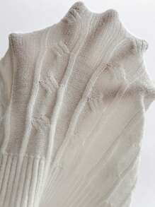 Chiquease 女式白色马蹄刺绣修身 Polo 针织毛衣连衣裙