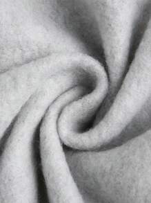 INAWLY Solid Round Neck Thermal Lined Sweatshirt,Long Sleeve Tops Graduation,Teacher,Back To School Pullover Fall - Grey - View 4