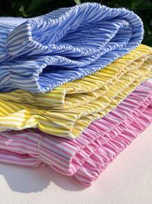 Comfortcana Multicolor Striped Woven Women's Shorts Set - Multicolor - View 3