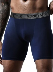 Men's Letter Jacquard Contrasting Colors Athletic Underwear