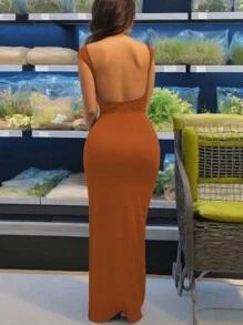 INAWLY Solva Women's Maxi Backless Long Dress