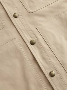 Manfinity Homme Men's Solid Color Simple Daily Jacket