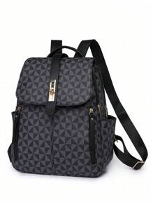 Élégant sac à dos en PU vintage à motif floral pour femmes, grande capacité, décontracté et adapté pour le travail, les rendez-vous, l'école et les voyages. Cadeau parfait pour les fêtes et les réunions