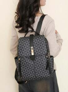 Élégant sac à dos en PU vintage à motif floral pour femmes, grande capacité, décontracté et adapté pour le travail, les rendez-vous, l'école et les voyages. Cadeau parfait pour les fêtes et les réunions