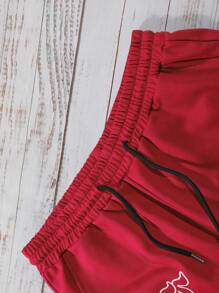 Manfinity Roghcode Manfinity Streetrush Men's Street Style Flame Printed Flared Pants - Red - View 6