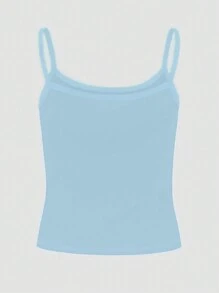 INAWLY Số In Thường Ngày Cami Mùa Hè Cho Trang Phục Hàng Ngày - Màu xanh nhạt - Xem 2