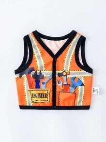 SHEIN Conjunto de 2 piezas de disfraz mecánico para niños pequeños con gorra, nuevo para otoño - Multicolor - Ver 5