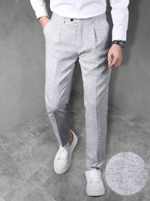 Manfinity Mode 男士商务多口袋前扣西装长裤