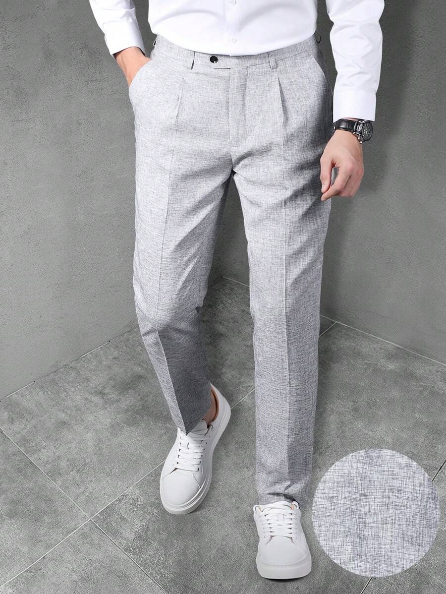 Manfinity Mode 男士商务多口袋前扣西装长裤