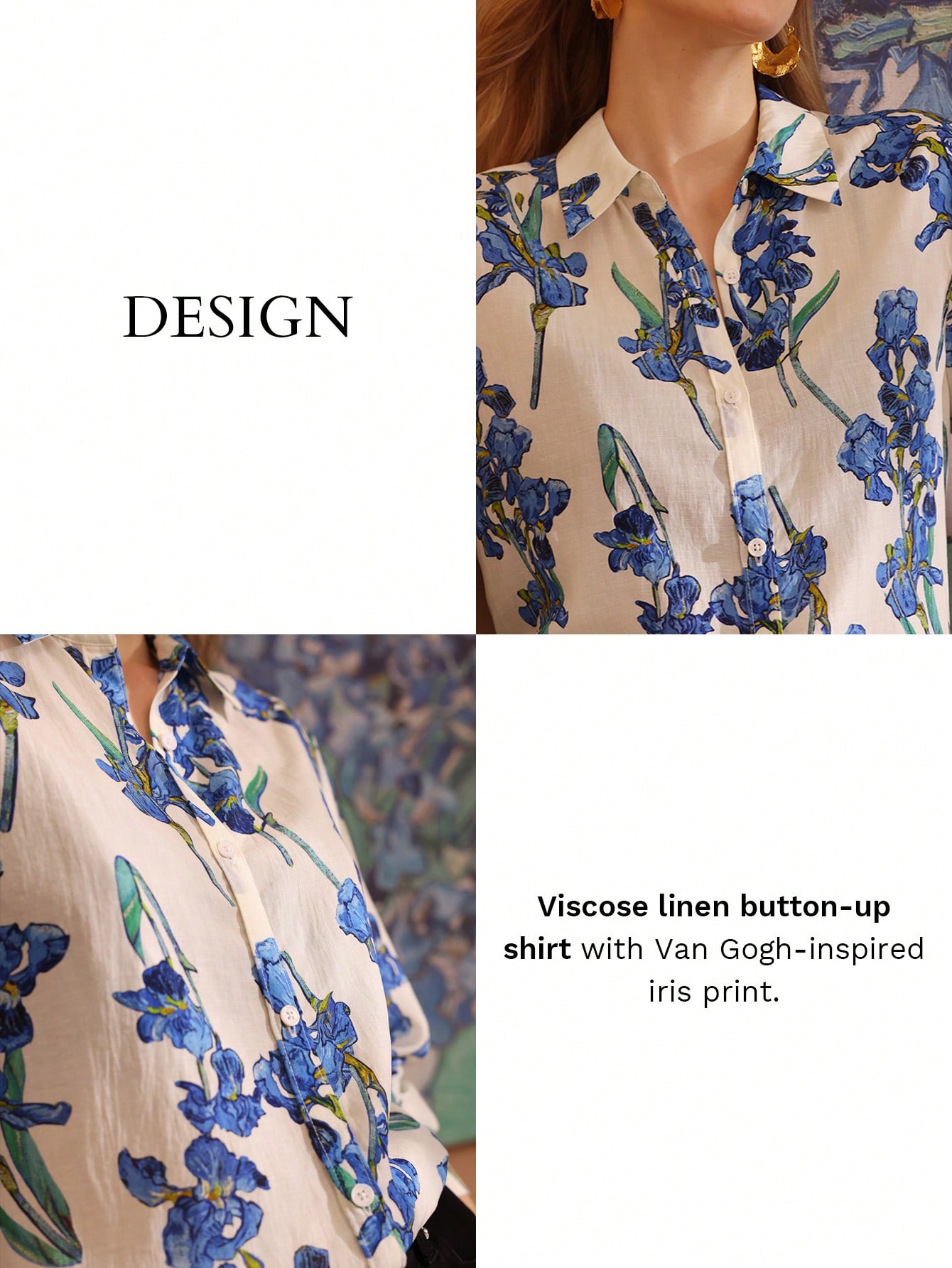 FLORAL PRINT LONG SLEEVE SHIRT｜Motf