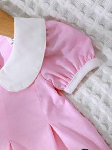 Baby Girls' Pink Doll Dress, Summer - Pink - View 6