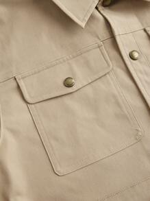 Manfinity Homme Men's Solid Color Simple Daily Jacket
