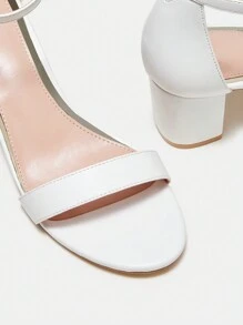 CUCCOO BIZCHIC Open Toe Ankle Strap Sandals For Summer Vacation Shoes Summer Back To School Shoes College Student Shoes Elegant Basics Business Casual Business Chic Spring Shoes Spring Break Easter