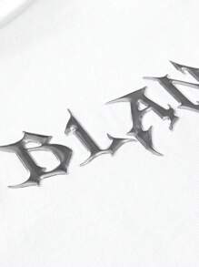 Manfinity VCAY 男士針織棉質高頻無袖街頭風寬鬆標準版背心，在春夏季節適合日常穿著 - 白色 - 查看 14