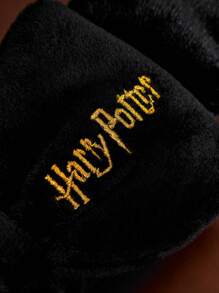 HARRY POTTER X SHEIN 1 chiếc băng đô cài tóc bằng vải nhung mềm mại thêu họa tiết hình nơ dễ thương, quà tặng, trang trí nhà cửa, phòng tắm, mùa hè, mùa tựu trường. - màu đen - Xem 5