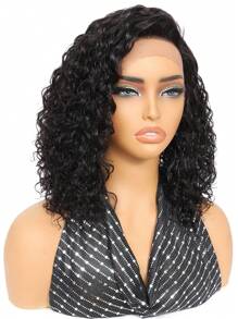 Curly T-Part Lace Wig 10Inch Human Hair Wigs Natural Color Lace Front Wig For Women, Glueless Wig - SNatural - View 4