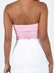 INAWLY Bodysuit Wanita Polos Sederhana untuk Sehari-hari - Watermelon Pink - View 2