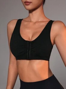 Easithlete Seamless High Elasticity Women's Sports Bra - Black - View 5