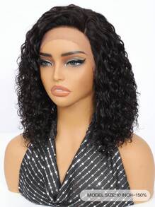 Curly T-Part Lace Wig 10Inch Human Hair Wigs Natural Color Lace Front Wig For Women, Glueless Wig - SNatural - View 2