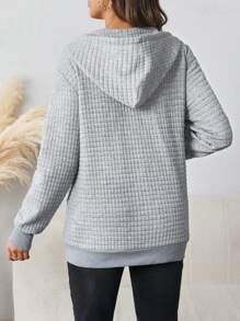 SHEIN Zwangerschaps herfst/winter casual losse afneembare jas voor moeder en baby