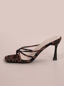 French Style Breeze Slide Sandals, Women's Shoes, New Square Toe Thick Heel Sandals Suitable For Summer Dresses