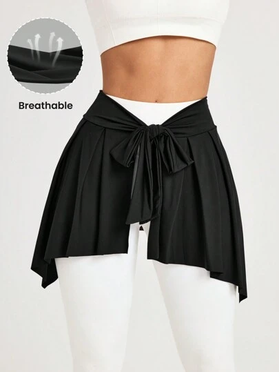 Menodora SHEIN Sport Women's Solid Color Simple Daily Sports Skirttennis Skirt