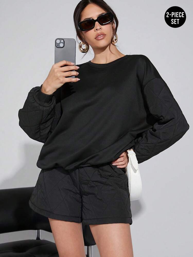 Drop Shoulder Pullover & Shorts