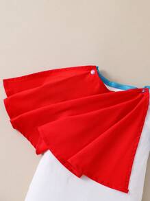 Bộ đồ liền quần ngắn in họa tiết hoạt hình và kỹ thuật số thoải mái cho bé trai kèm áo choàng, mùa hè - Nhiều màu - Xem 5