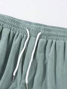 Men's Drawstring Waist Letter Printed Casual Tennis Shorts