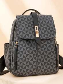Élégant sac à dos en PU vintage à motif floral pour femmes, grande capacité, décontracté et adapté pour le travail, les rendez-vous, l'école et les voyages. Cadeau parfait pour les fêtes et les réunions