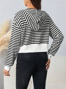 SHEIN Maternity Fall/Winter Sports Top - Black and White - View 2