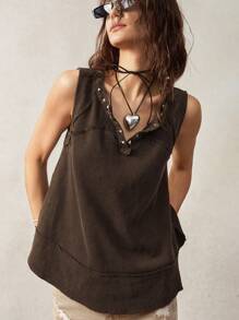 Bohemela Women's Vacation Tank Top - Black - View 3