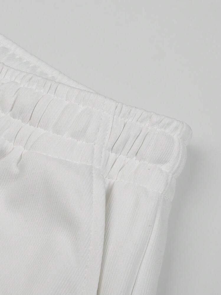 بنطلون رجالي بتصميم جيب لإدخال أعواد الأسنان، قصة مستقيمة للساق، طراز رسمي للأعمال، للخريف - أبيض - مشاهدة 4