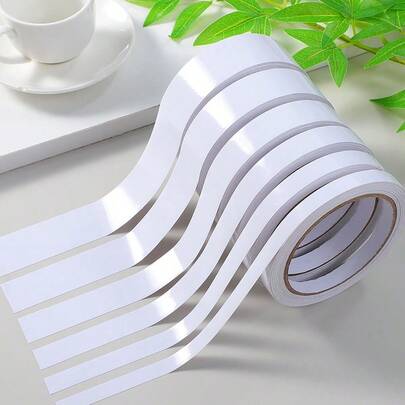 10米/卷多种宽度皮肤状/光滑边缘美线，背面带自粘性，用于翻新、边缘包裹、白色/黄色/绿色/蓝色/黑色/金色纯色背景装饰条，适用于墙壁裂缝、家具柜门、缝隙覆盖、边缘密封胶带、贴纸、墙贴花、用于家庭装饰的乙烯基贴花、春季装饰品让您的家焕然一新、节日装饰贴纸礼物生日毕业